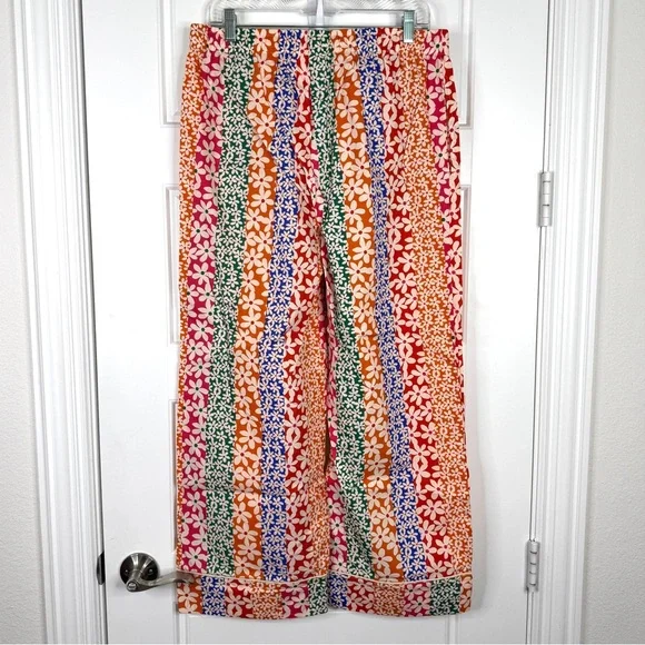 BANDO Floral Print Leisure Top & Pants Pajama Set NEW Size L Top XL Pant Daisies - Picture 7 of 14